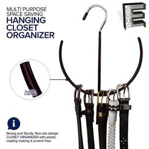 Belt Scarf Hanger Space Saving Organizer Hanging Multi Purpose Ties Shoe Rack Gym Bag Organizer Closet Organization EASYVIEW