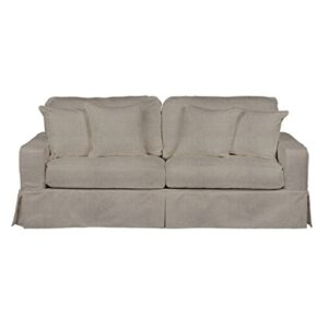 Sunset Trading Americana Slipcovered Sofa, 88", Light Gray