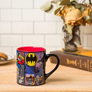 Silver Buffalo DC Comics Batman Comic Panel Ceramic Coffee Mug, 14 Ounces