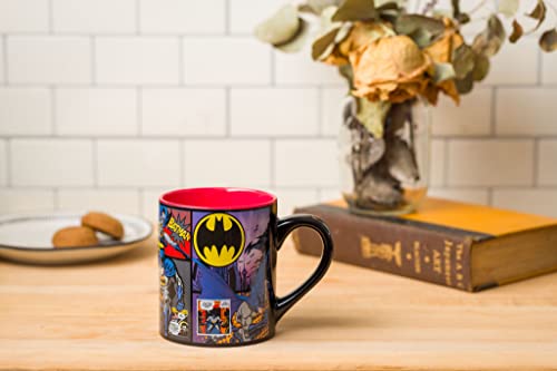 Silver Buffalo DC Comics Batman Comic Panel Ceramic Coffee Mug, 14 Ounces