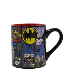 Silver Buffalo DC Comics Batman Comic Panel Ceramic Coffee Mug, 14 Ounces