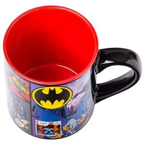 Silver Buffalo DC Comics Batman Comic Panel Ceramic Coffee Mug, 14 Ounces