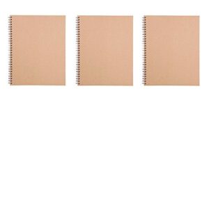 moma muji double ring notebook b5 80sheets - pack of 3books beige