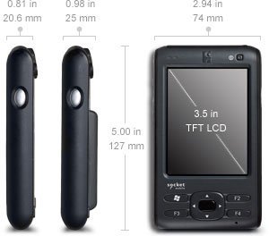 Socket SoMo 655 Windows Embedded Handheld 6.5, 4GB, 2600mAh Battery, Multi-languages, No Office Mobile, Sync Cable, AC Adapter - XScale PXA270M 624 MHz - 128 MB RAM - 4 GB Flash - 3.534; QVGA LCD - Wireless LAN - Bluetooth - HC2002-1387