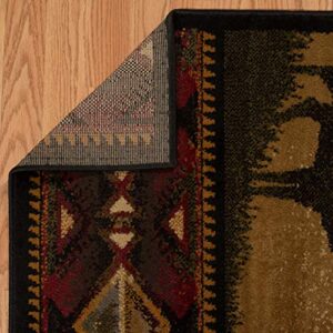 United Weavers of America Affinity Collection Hunter's Dream Rug - 1 ft. 10in. x 7ft. 2in., Brown, Decorative Rug, Lodge Style, Modern Indoor Rug