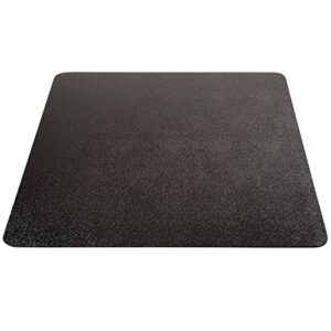 deflecto economat chair mat, for carpet, straight edge, black, 46” x 60”