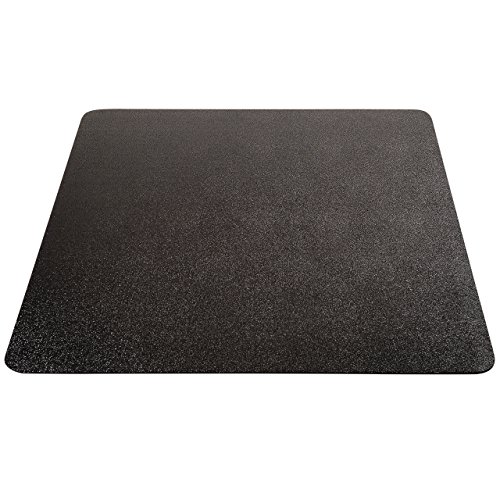 Deflecto EconoMat Chair Mat, for Carpet, Straight Edge, Black, 46” x 60”