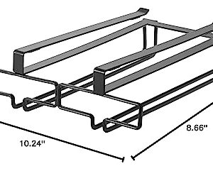 Yamazaki Stemware Home Under Shelf Wine Glass Rack-Hanging Storage Holder | Steel | Undershelf Solution, One Size, Black