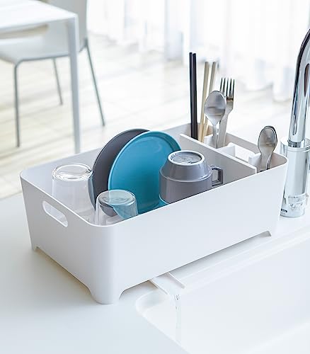 Yamazaki Home Drainer-Drying Kitchen Counters | Plastic | Dish Rack, One Size, White