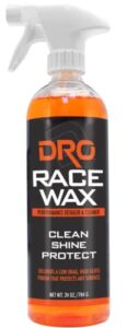 dro race wax 24oz - non aerosol - clean shine protect. leaves a smooth, glossy finish that helps shed tire rubber, dirt and bugs