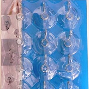 Suction Cups with Metal Hook 1 3/4 Inch 24 Pack Lot Also Includes One Suction Shower Hook