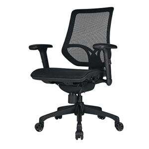 WORKPRO® 1000 Series Ergonomic Mesh/Mesh Mid-Back Task Chair, Black/Black, BIFMA Certified