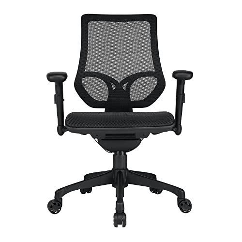 WORKPRO® 1000 Series Ergonomic Mesh/Mesh Mid-Back Task Chair, Black/Black, BIFMA Certified