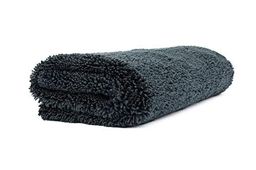 The Rag Company - Creature Edgeless Auto Detailing Towels (10-Pack) Professional 70/30 Blend, Dual-Pile Plush Microfiber, Buffing & Polishing, 420gsm, 16in x 16in, Black