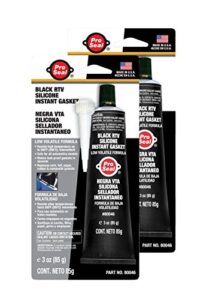 2 pc pro seal 80046 black rtv silicone instant gasket. 6 oz.