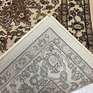 Traditional Oriental Cream Medallion Design 2' X 7'2" Runner Area Rug