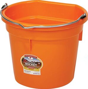 miller co p20fborange p20fb orange 20q flat-back bucket, 20 quart