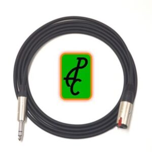 15 ft Canare Stereo Headphone Extension Cable Black 1/4" Neutrik TRS - Female Jack