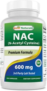 best naturals nac n-acetyl-cysteine 600 mg 250 capsules