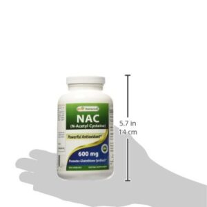 Best Naturals NAC N-Acetyl-Cysteine 600 mg 250 Capsules