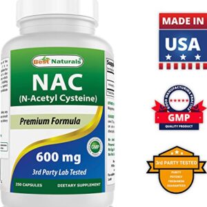 Best Naturals NAC N-Acetyl-Cysteine 600 mg 250 Capsules