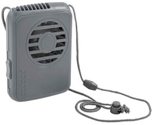 o2cool neck personal travel battery powered cooling fan, single pack (gray)