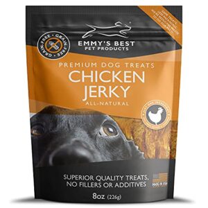 ebpp chicken jerky dog treats made in usa - 100% natural dog jerky treats made with real chicken - grilled chicken strips for medium dogs, large dogs and small dogs
