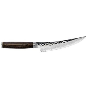 shun cutlery premier boning & fillet knife 6”, easily glides through meat and fish, authentic, handcrafted japanese boning, fillet and trimming knife,silver