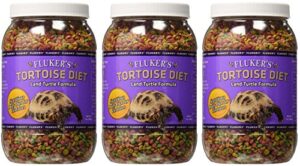 fluker's tortoise diet, 7 ounces, land turtle formula, pack of 3, 21 ounces total