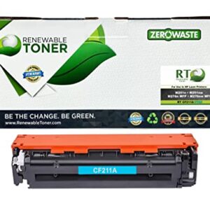 Renewable Toner Compatible Toner Cartridge Replacement for HP 131A CF211A Color Pro 200 M251n M251nw M276n M276nw (Cyan)