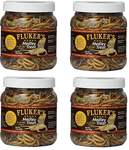 Fluker Labs Bearded Dragon Medley Treat Food, 1.8-Ounce (Pack of 4)