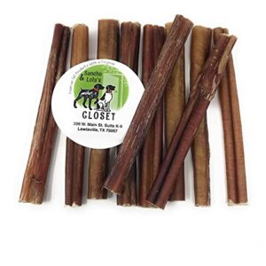 Sancho & Lola's Bully Sticks for Dogs Standard 9.5oz (10-12 Count) Made in USA - No Antibiotics No Growth Hormones, High-Protein Beef Pizzle Dog Chews