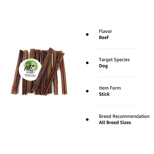 Sancho & Lola's Bully Sticks for Dogs Standard 9.5oz (10-12 Count) Made in USA - No Antibiotics No Growth Hormones, High-Protein Beef Pizzle Dog Chews