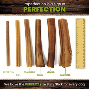 Sancho & Lola's Bully Sticks for Dogs Standard 9.5oz (10-12 Count) Made in USA - No Antibiotics No Growth Hormones, High-Protein Beef Pizzle Dog Chews