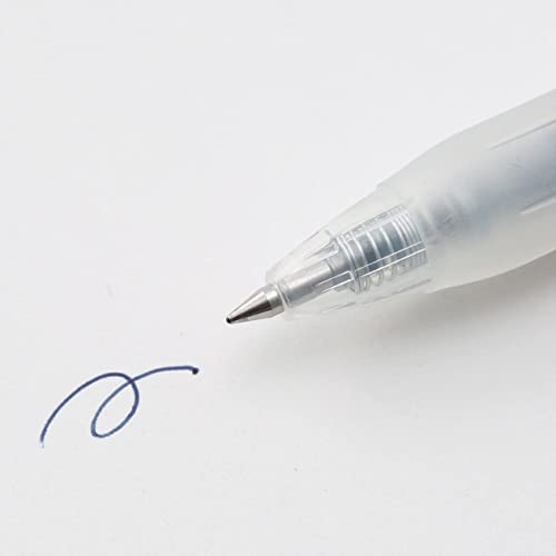 MUJI Clear Ballpoint Gel Pen [Blue-black] 0.5mm x 5