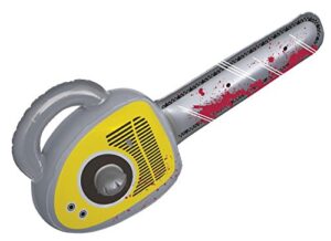 amscan 25" inflatable bloody chainsaw 1 pc, silver