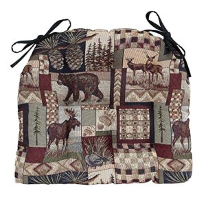black forest decor woodland cabin chair pad