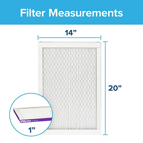 Filtrete 14x20x1 Air Filter, MPR 1500, MERV 12, Healthy Living Ultra-Allergen 3-Month Pleated 1-Inch Air Filters, 2 Filters