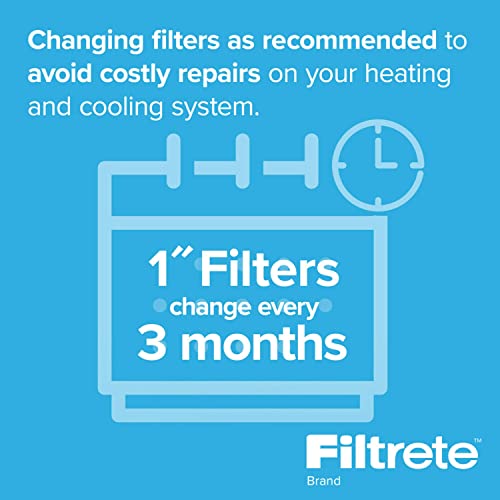 Filtrete 14x14x1 Air Filter, MPR 1500, MERV 12, Healthy Living Ultra-Allergen 3-Month Pleated 1-Inch Air Filters, 2 Filters
