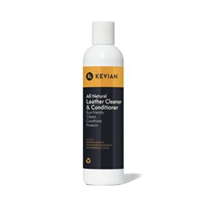 kevianclean leather cleaner & conditioner - auto interior detailing, furniture, upholstery, sofa, couch, handbag, purse, shoe, boot, jacket, car seat care, protector and restoration - 8 oz.