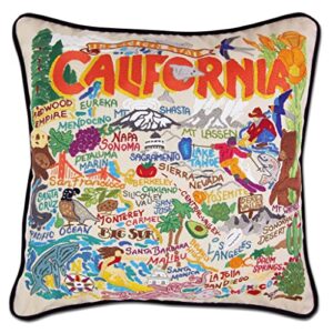 catstudio california embroidered decorative throw pillow