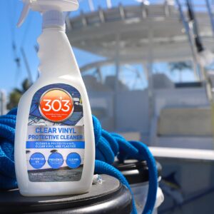 303 Marine Clear Vinyl Protective Cleaner - Cleans and Protects Vinyl, Clear Vinyl, and Plastics, Provides Superior UV Protection, Prevents Yellowing and Cracking, 32oz (30215) Packaging May Vary