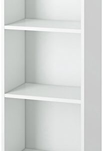 Tvilum Element Narrow 3 Shelf Bookcase, Short, White