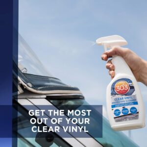 303 Marine Clear Vinyl Protective Cleaner - Cleans and Protects Vinyl, Clear Vinyl, and Plastics, Provides Superior UV Protection, Prevents Yellowing and Cracking, 32oz (30215) Packaging May Vary