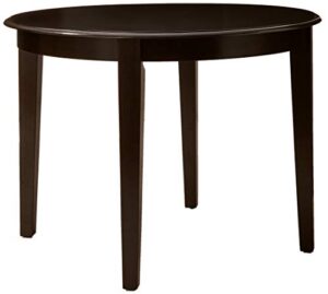 east west furniture bot-cap-t boston round modern dining table for small spaces, 42x42 inch, cappuccino