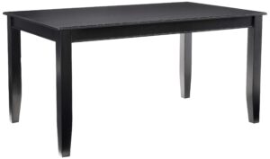 east west furniture dut-blk-t dudley kitchen table - a rectangle dining table top with sturdy legs, 36x60 inch, black