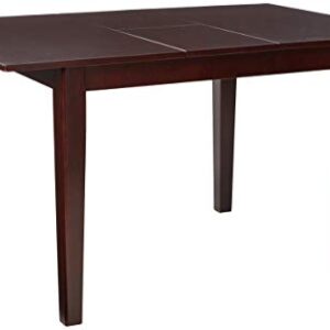 East West Furniture Milan Dining Room Rectangle Kitchen Table Top with Butterfly Leaf, 36x54 Inch, Mahogany