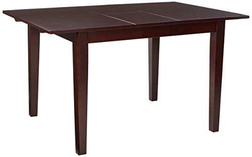 East West Furniture Milan Dining Room Rectangle Kitchen Table Top with Butterfly Leaf, 36x54 Inch, Mahogany