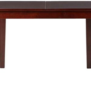 East West Furniture Milan Dining Room Rectangle Kitchen Table Top with Butterfly Leaf, 36x54 Inch, Mahogany