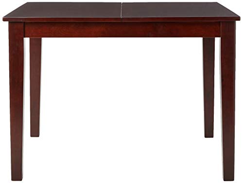 East West Furniture Milan Dining Room Rectangle Kitchen Table Top with Butterfly Leaf, 36x54 Inch, Mahogany